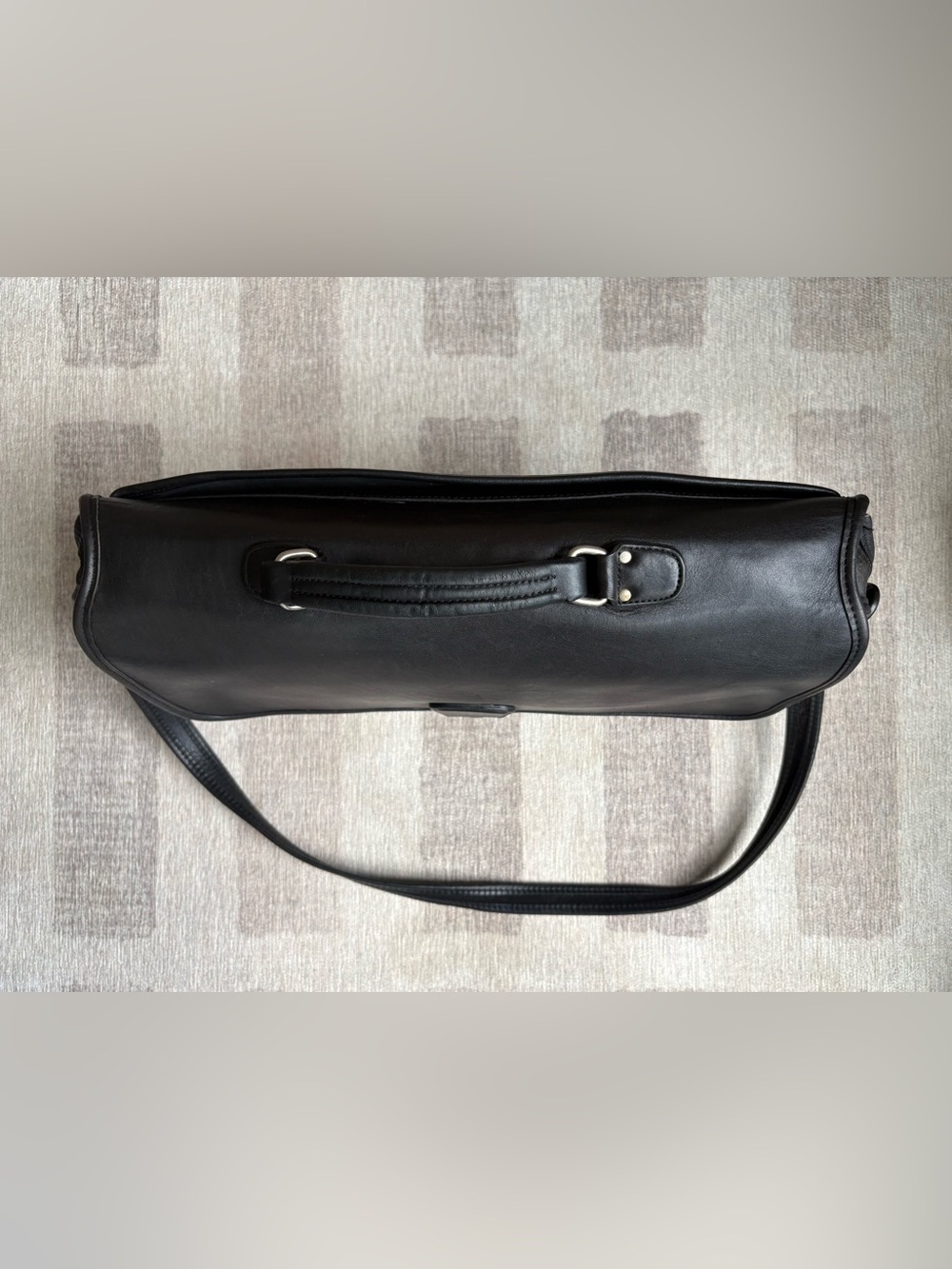 COACH Vintage Metropolitan Black Leather Nickel Briefcase Laptop Bag 5180 *READ* - Picture 5 of 16